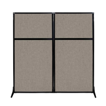 Versare Work Station Screen 66" x 70" Warm Pebble Fabric 1812446